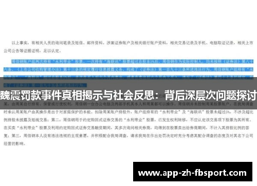魏震罚款事件真相揭示与社会反思：背后深层次问题探讨