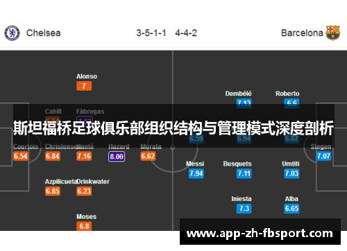 斯坦福桥足球俱乐部组织结构与管理模式深度剖析